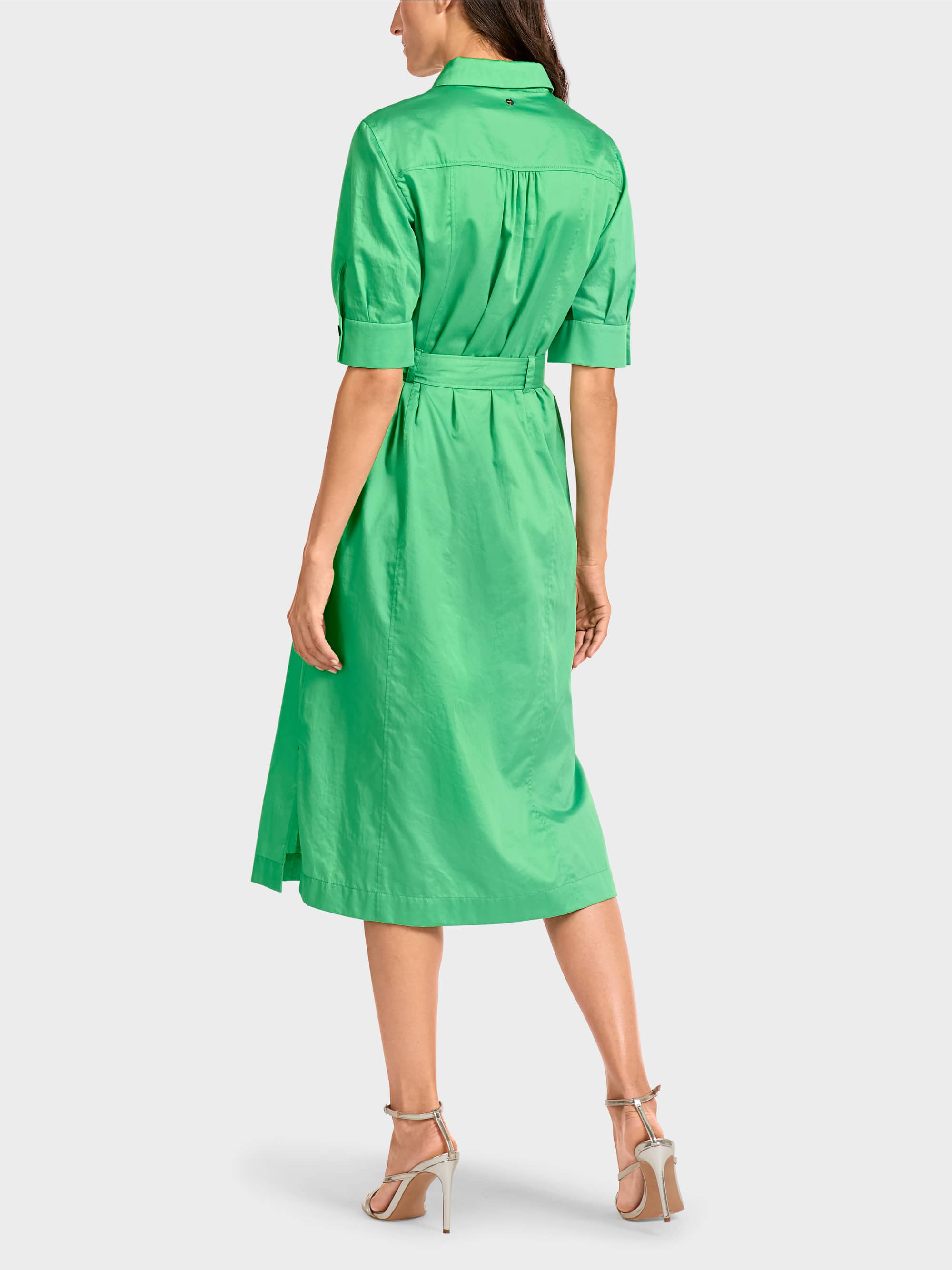 Feminine Shirt Dress With Belt - 02