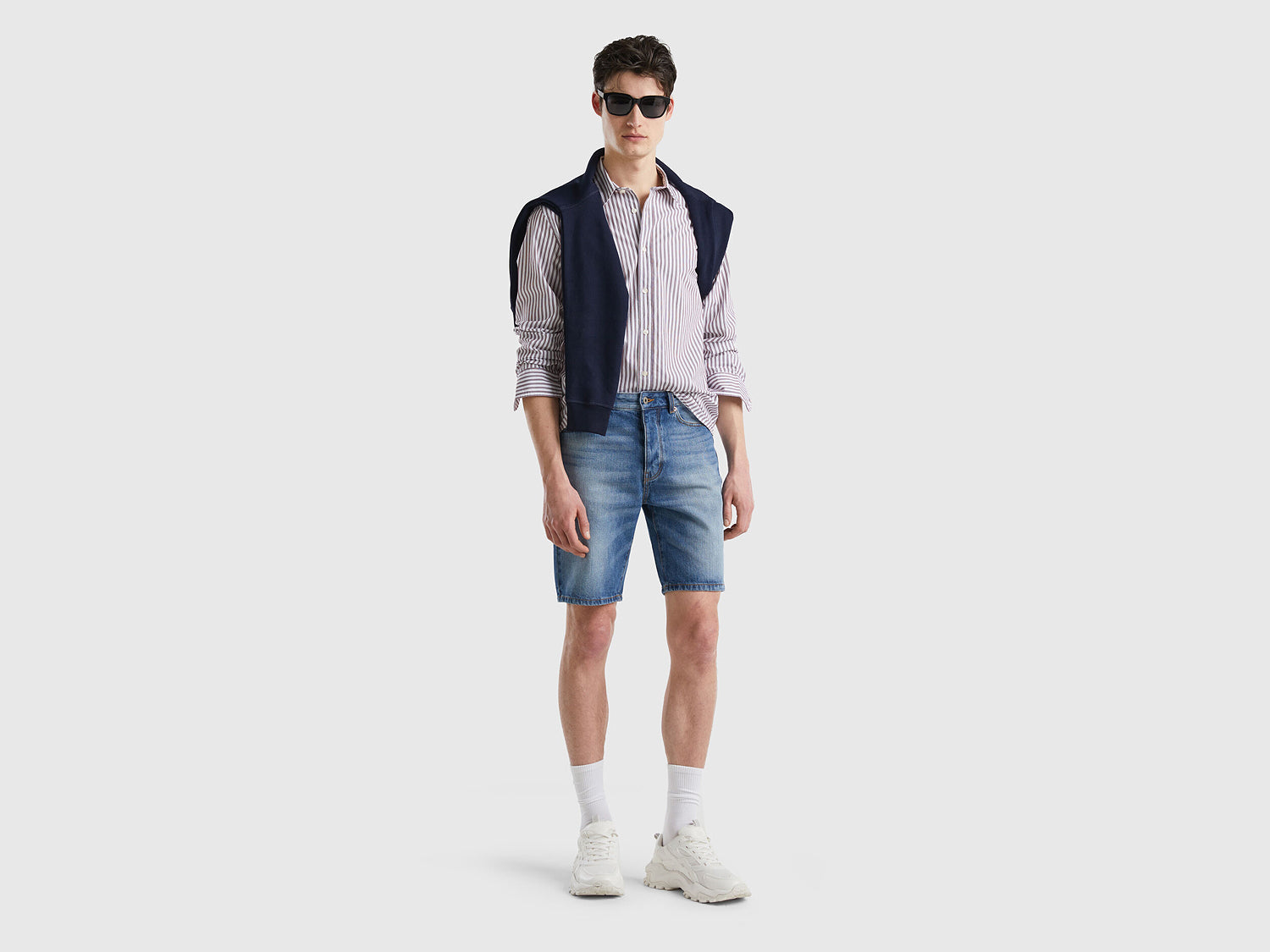 Five-Pocket Denim Bermudas