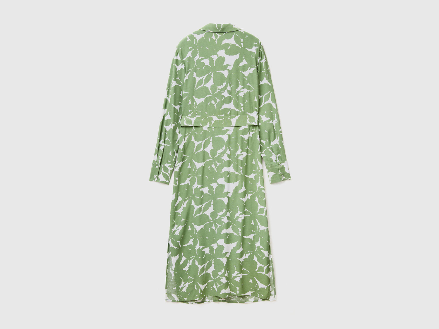 Floral Shirt Dress In Pure Viscose - 05