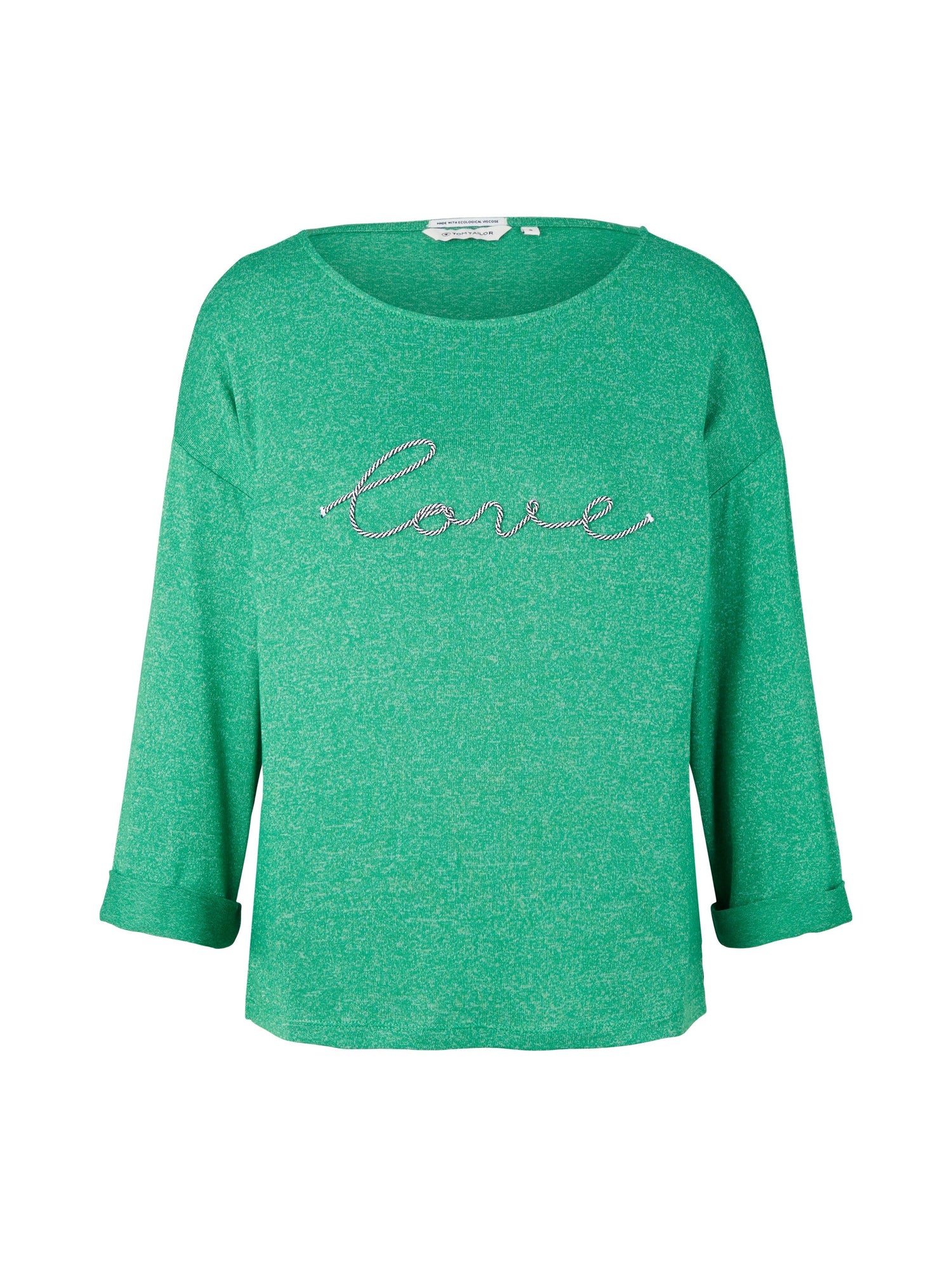 Green 3/4 Sleeve Graphic T-Shirt Tom Tailor