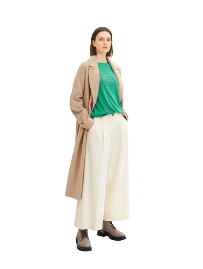 Green 3/4 Sleeve Graphic T-Shirt Tom Tailor