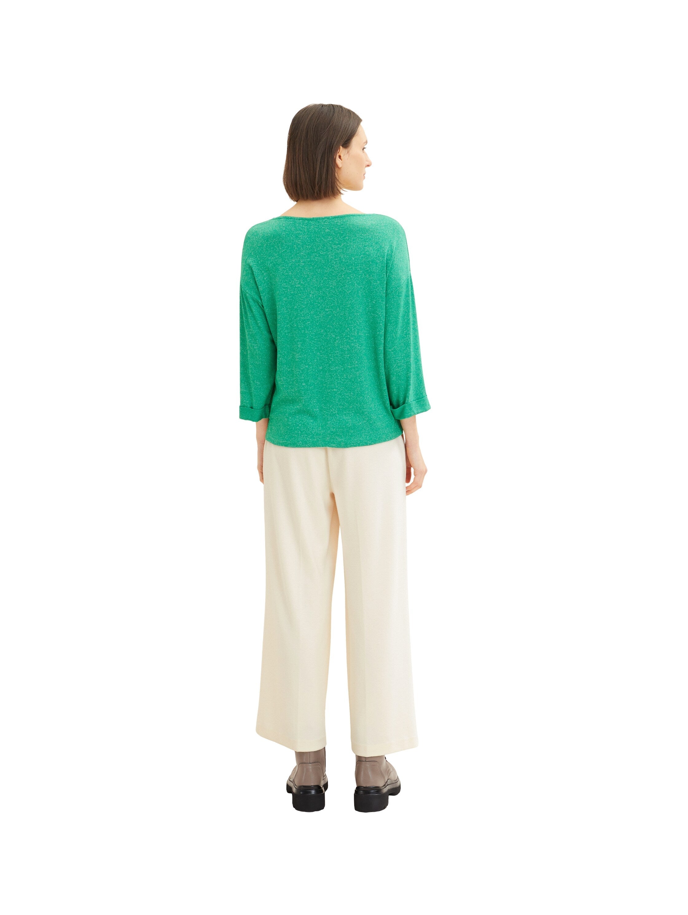 Green 3/4 Sleeve Graphic T-Shirt Tom Tailor