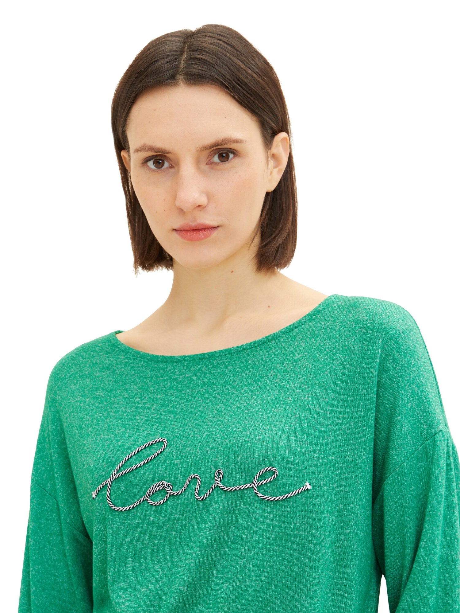 Green 3/4 Sleeve Graphic T-Shirt Tom Tailor