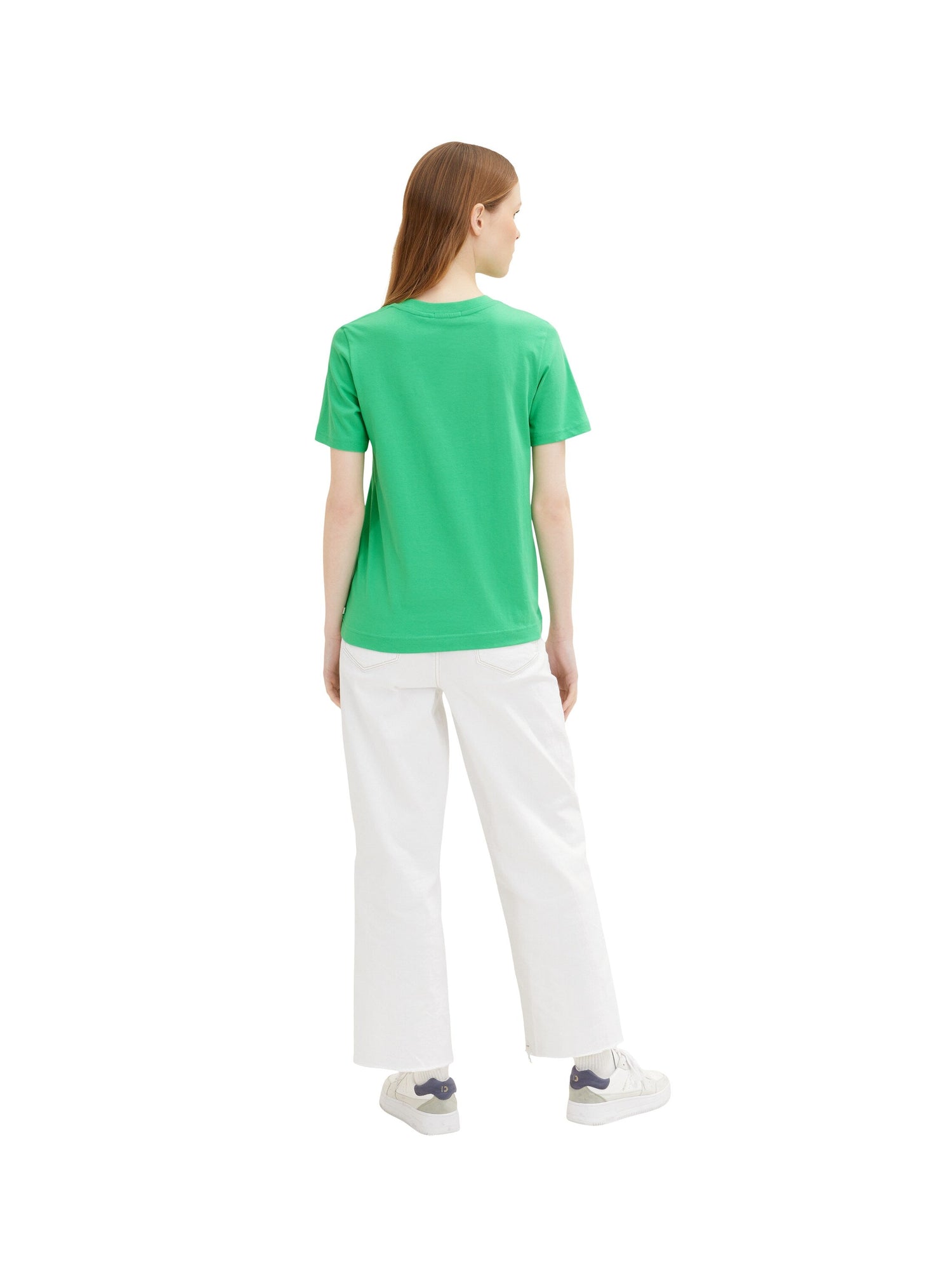 Green Short Sleeve Graphic Crew Neck T-Shirt Tom Tailor