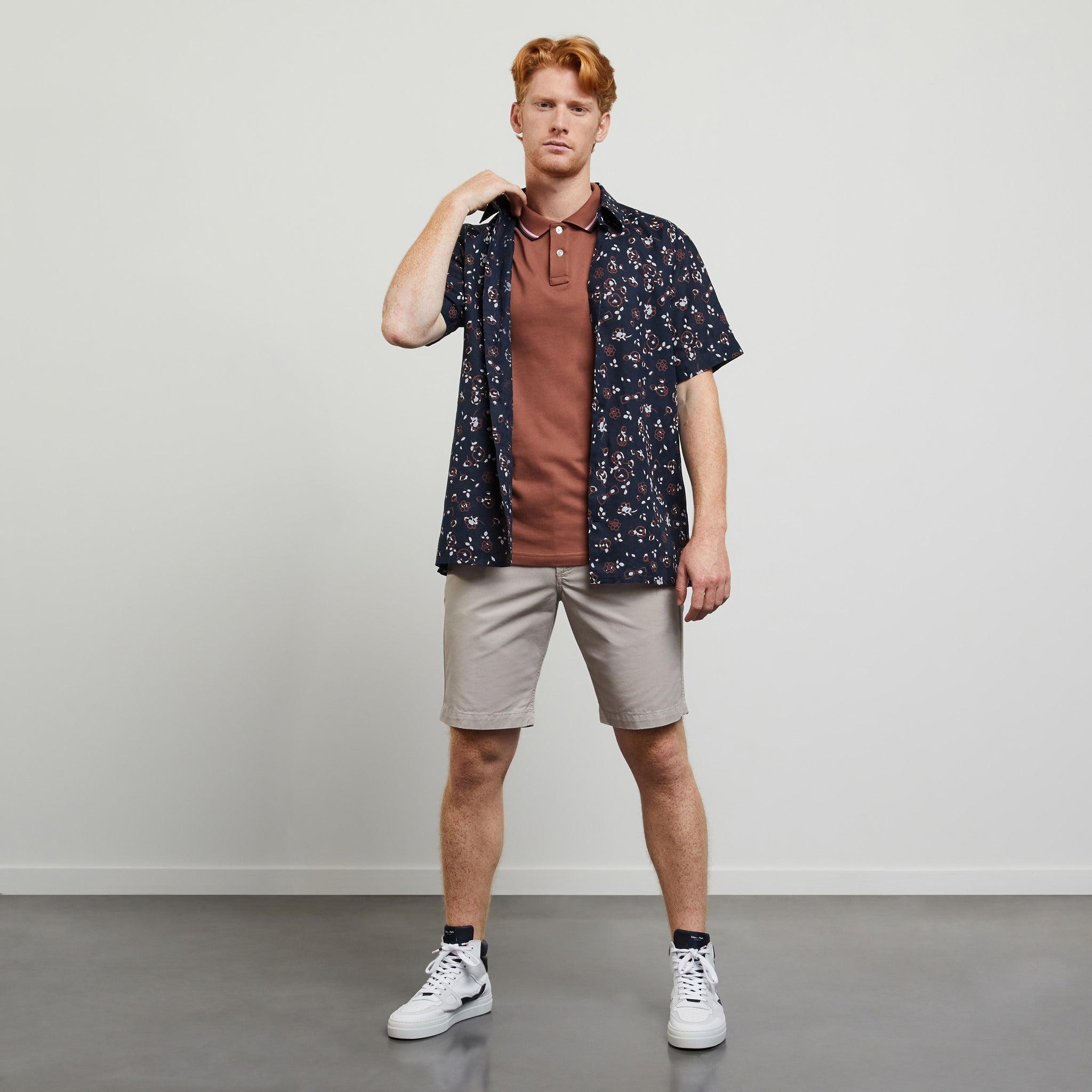 Grey Chino Bermuda Shorts - 01