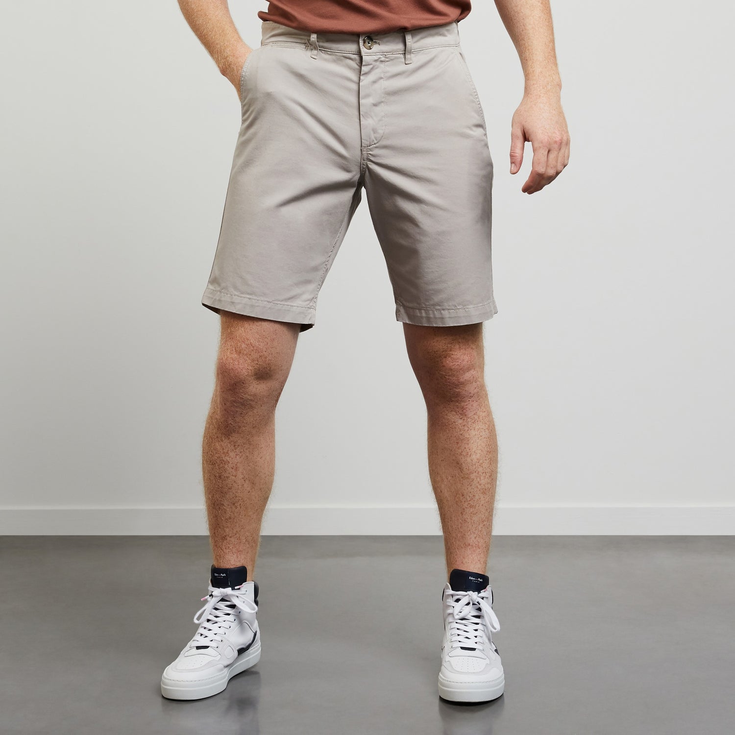 Grey Chino Bermuda Shorts - 02