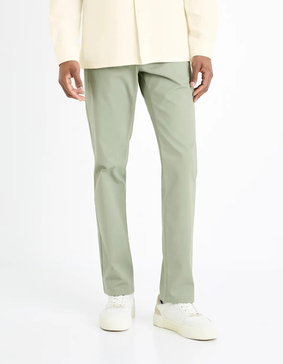 Grey Chino Trousers - BEVAVA