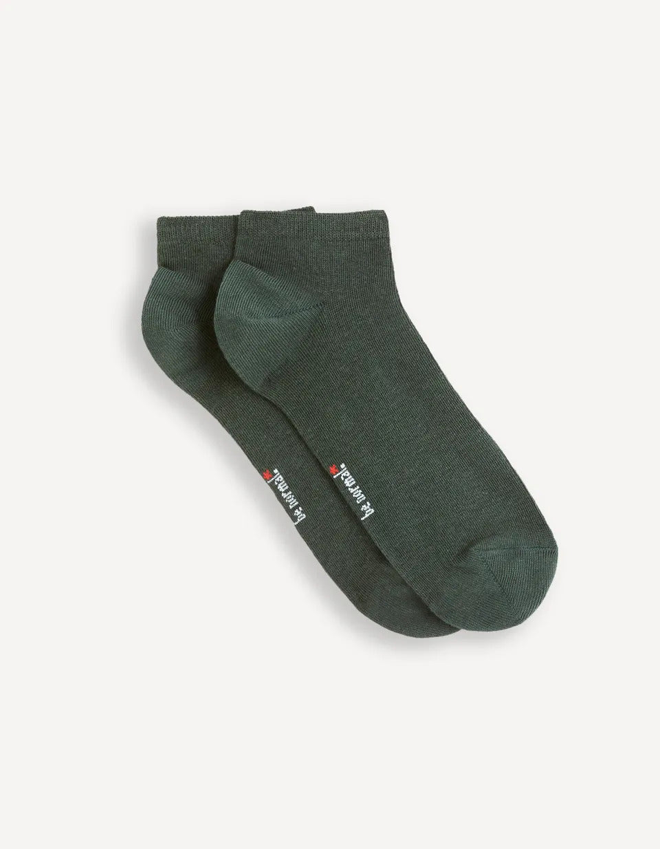 Heart-Shaped Cotton-Blend Socks - Dark Green - 01