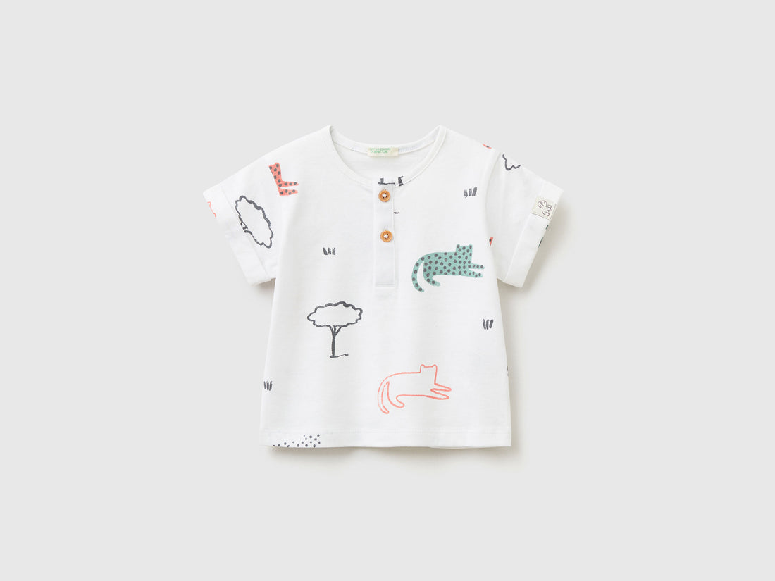 Henley T-Shirt With Print