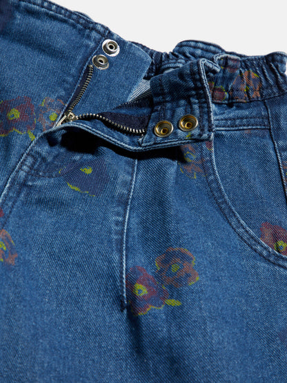 High-Waisted Floral Jeans - 03