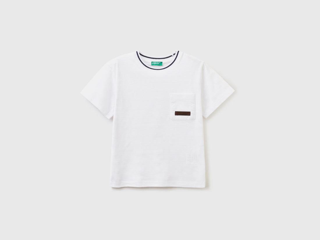 Jacquard T-Shirt With Pocket - 01