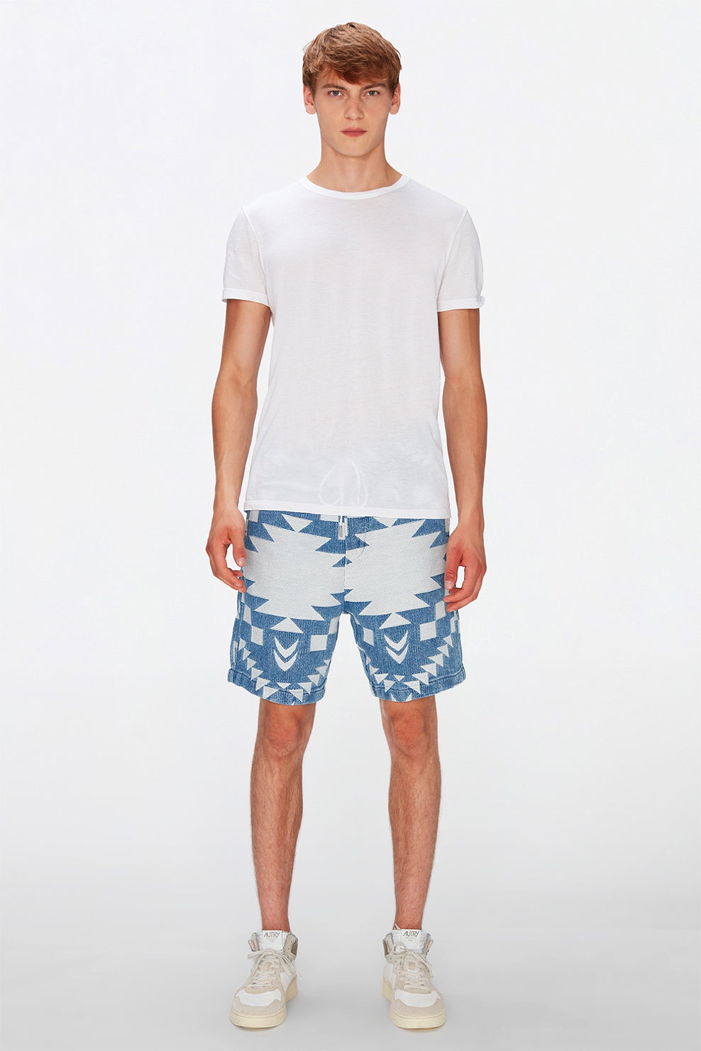 Jogger Short Indigo Jacquard