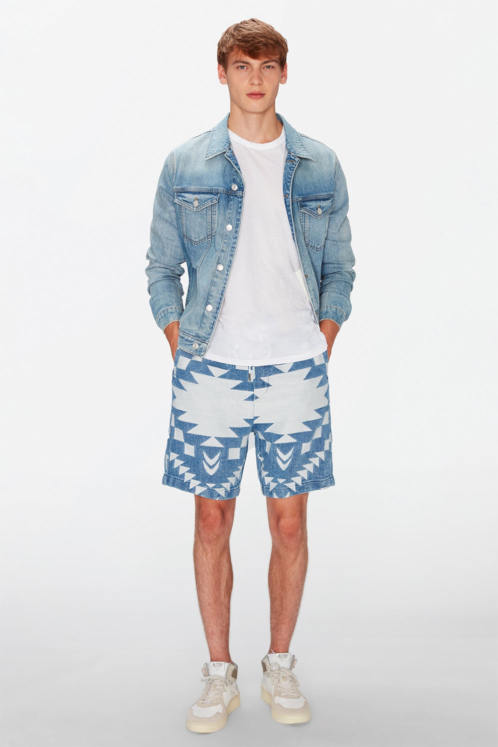 Jogger Short Indigo Jacquard - BEVAVA