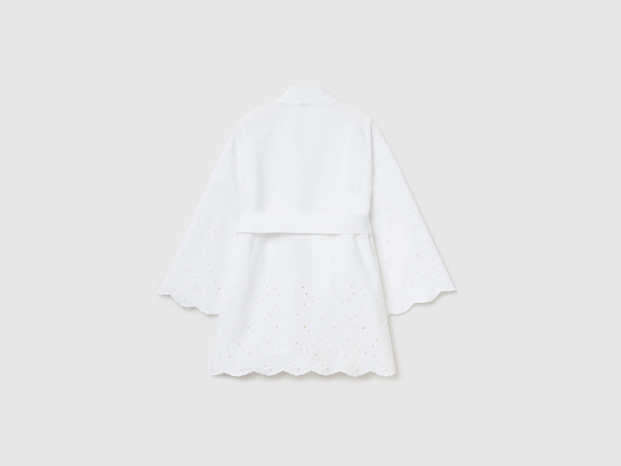 Kimono Jacket With Broderie Anglaise Details