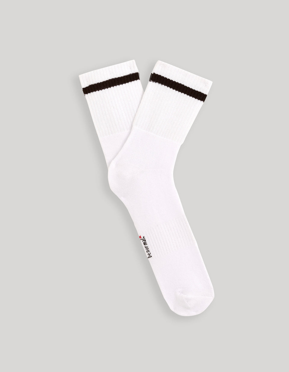 Knee-High Cotton-Blend Socks - White - 01