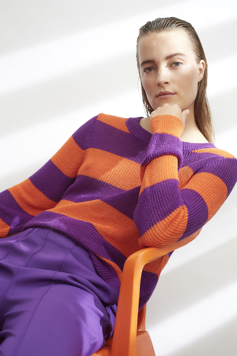 Knitted Jumper With Stripes