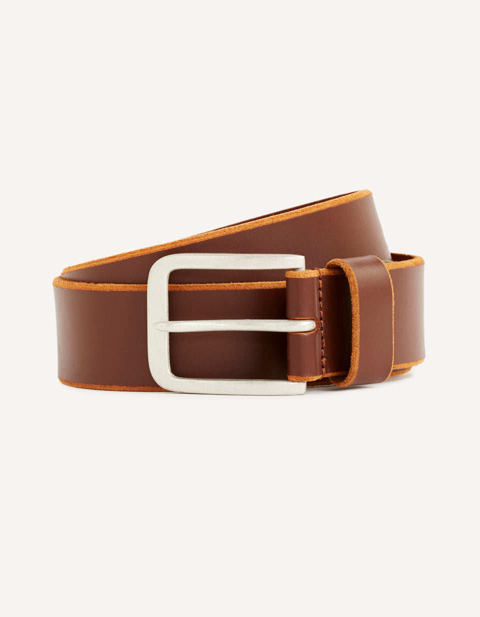100% Leather Belt - Chocolate - 01