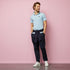 Light Blue Polo In Cotton Pique - 01