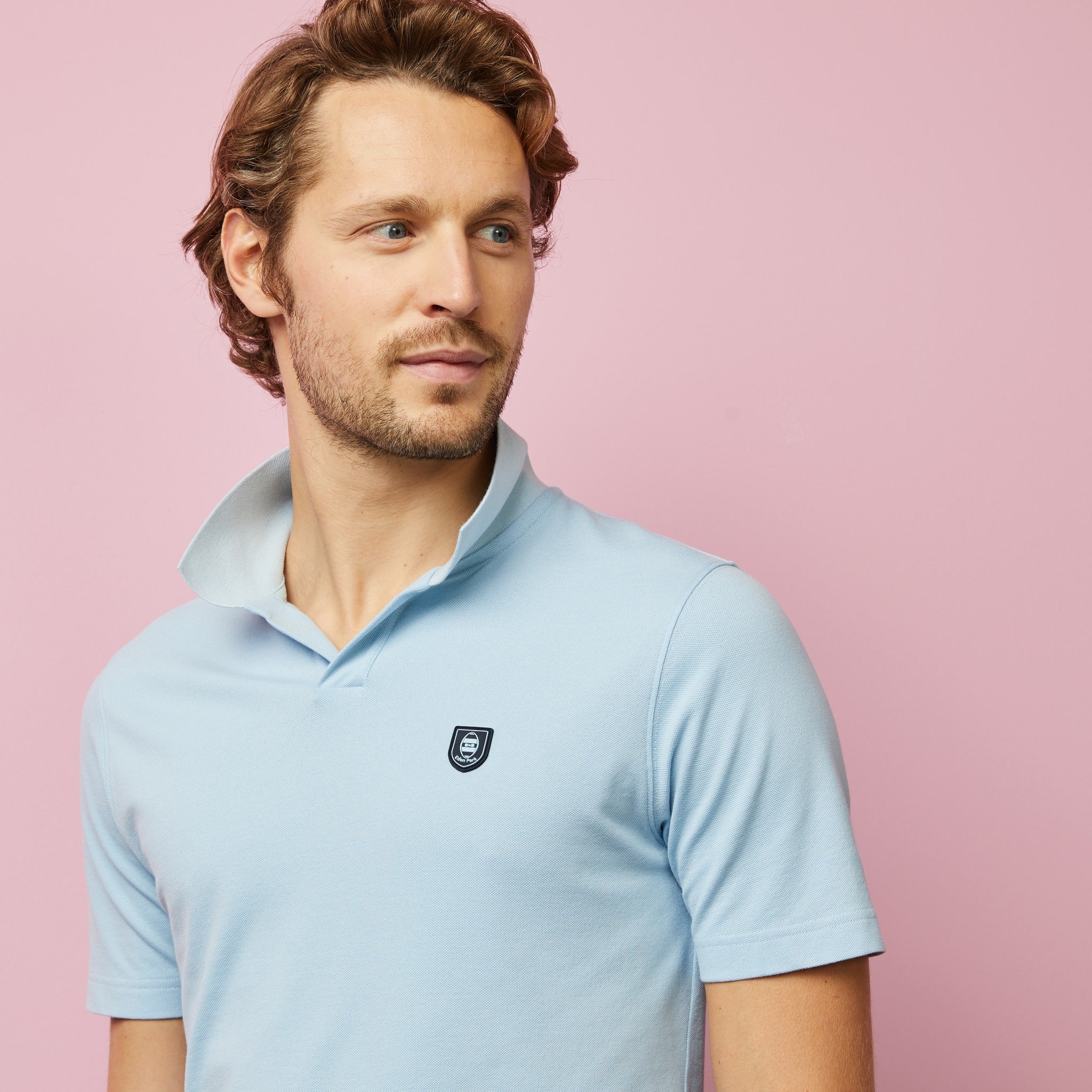 Light Blue Polo In Cotton Pique - 05