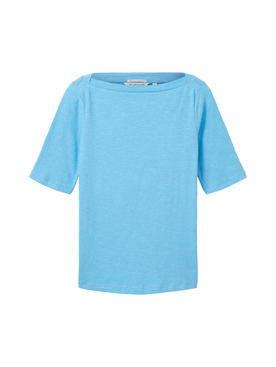 Light Blue Short Sleeve Round Neck T-Shirt