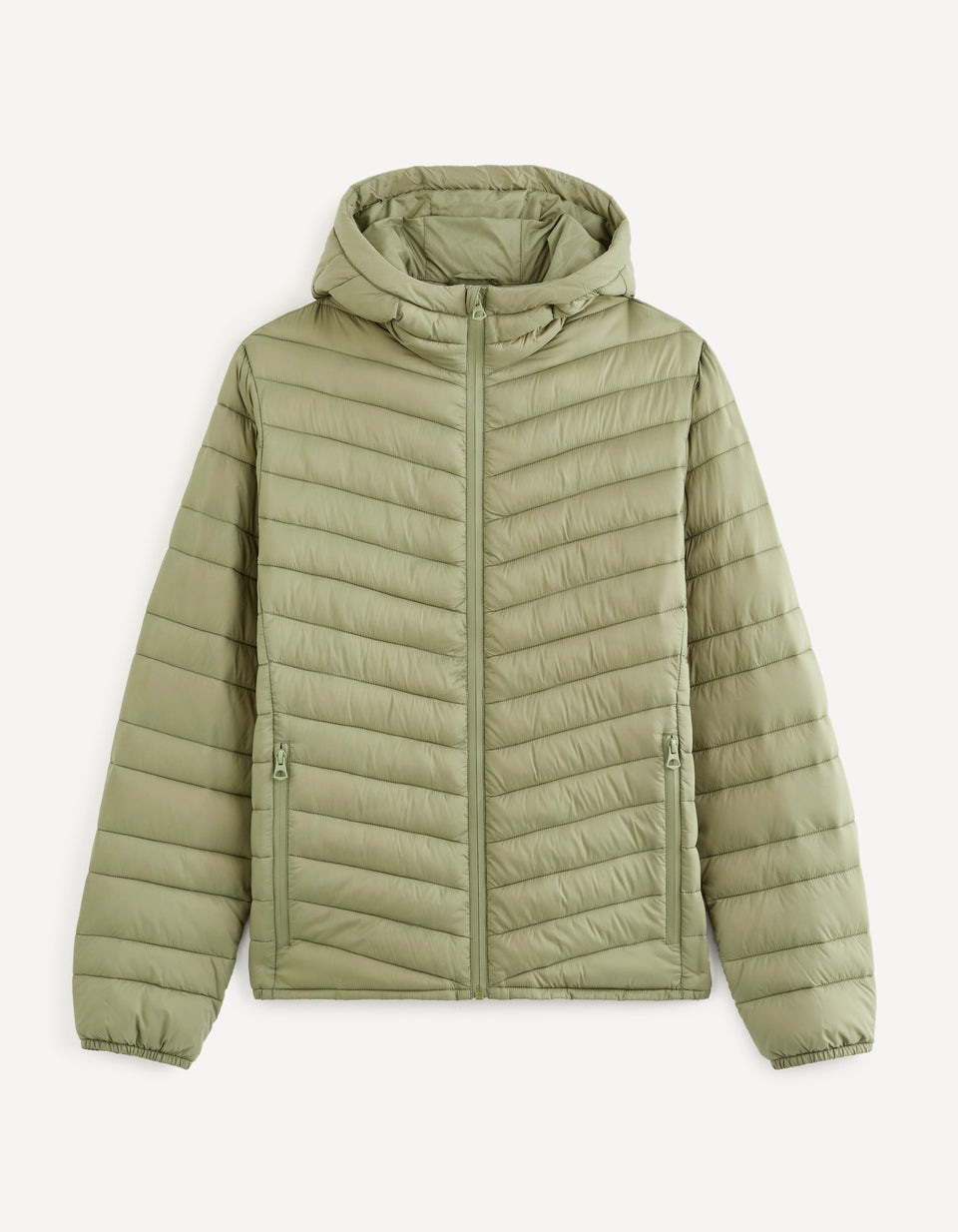 Light Hooded Padded Jacket -Kaki - 03