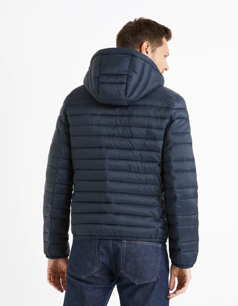 Light Hooded Padded Jacket - Navy - 02