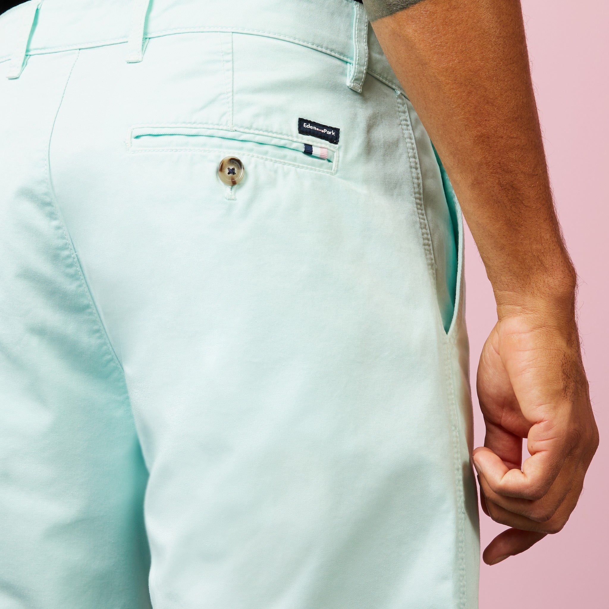 Light Turquoise Chino Bermuda Shorts - 05