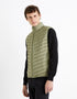 Lightweight Water-Repellent Sleeveless Padded Jacket - Khaki - 01