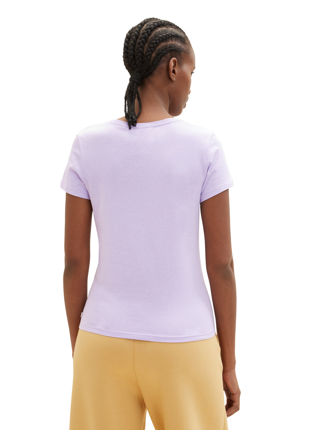Lilac Purple Short Sleeve Graphic Crew Neck T-Shirt