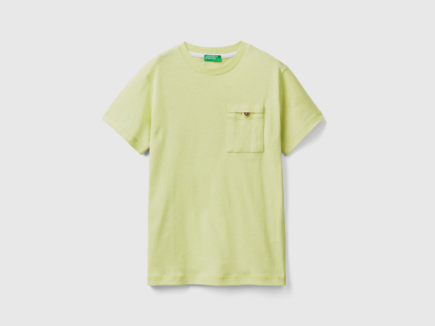 Linen Blend T-Shirt With Pocket