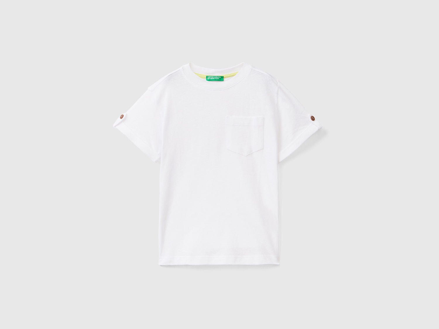 Linen Blend T-Shirt With Pocket - 01