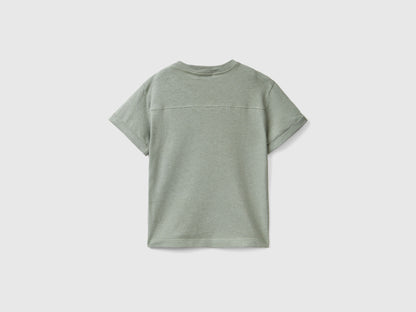 Linen Blend T-Shirt With Pocket - 02