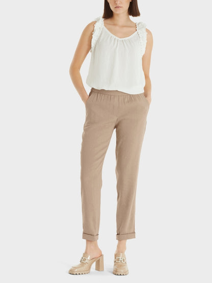 Linen Pants With Jogger Waistband