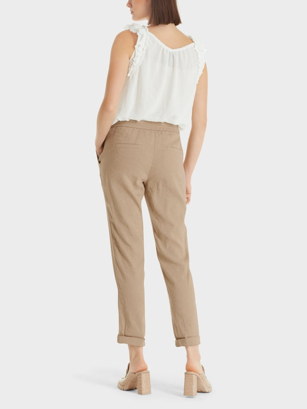 Linen Pants With Jogger Waistband