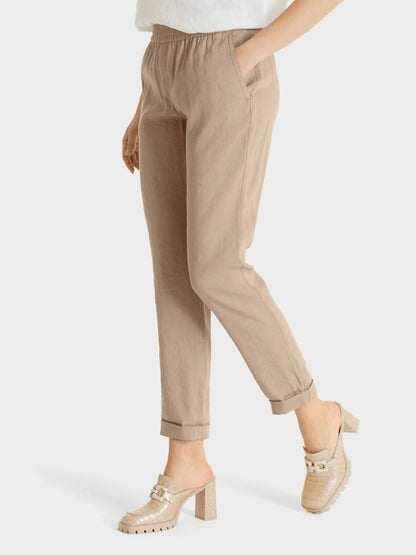 Linen Pants With Jogger Waistband