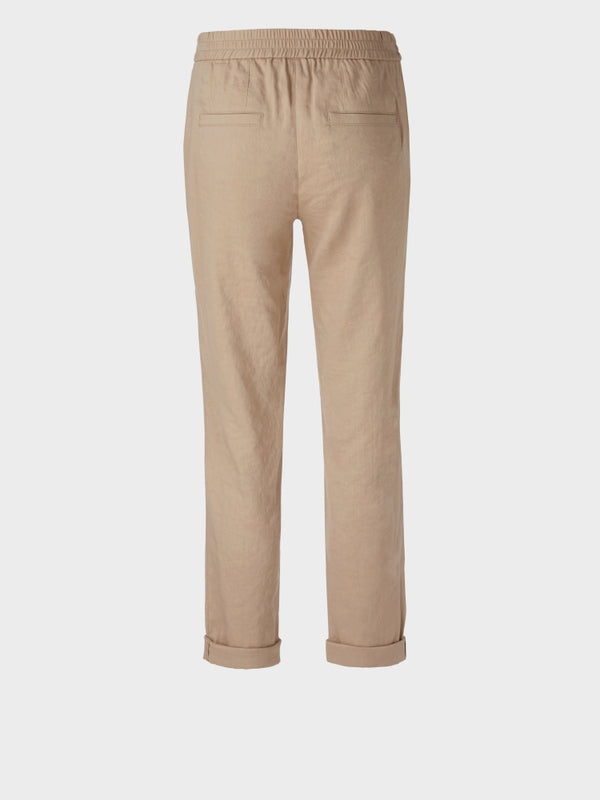 Linen Pants With Jogger Waistband