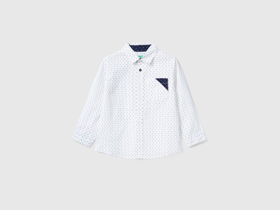 Micro Patterned Shirt With Pocket - 01