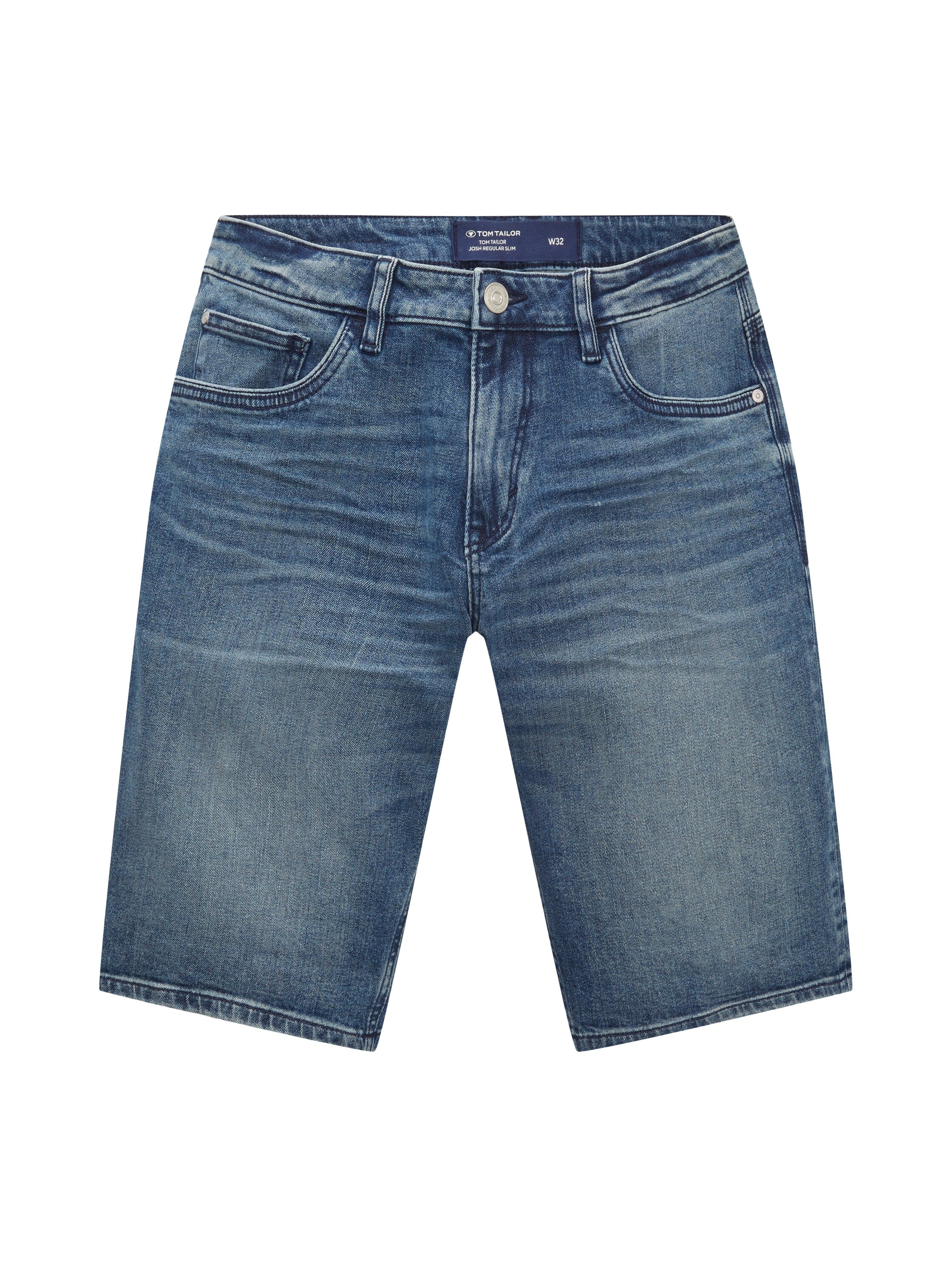 Mid Wash Denim Shorts - BEVAVA