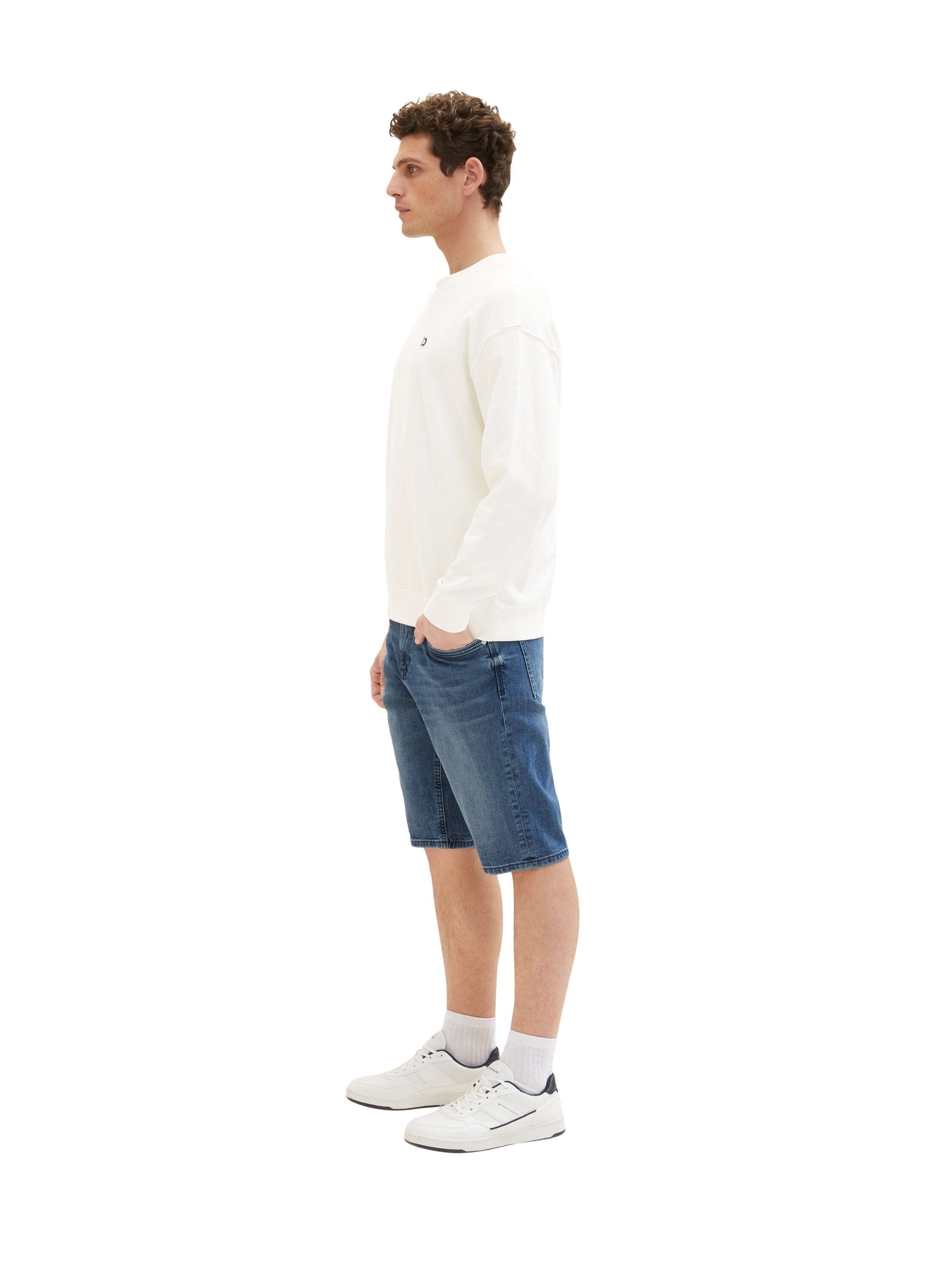 Mid Wash Denim Shorts - BEVAVA