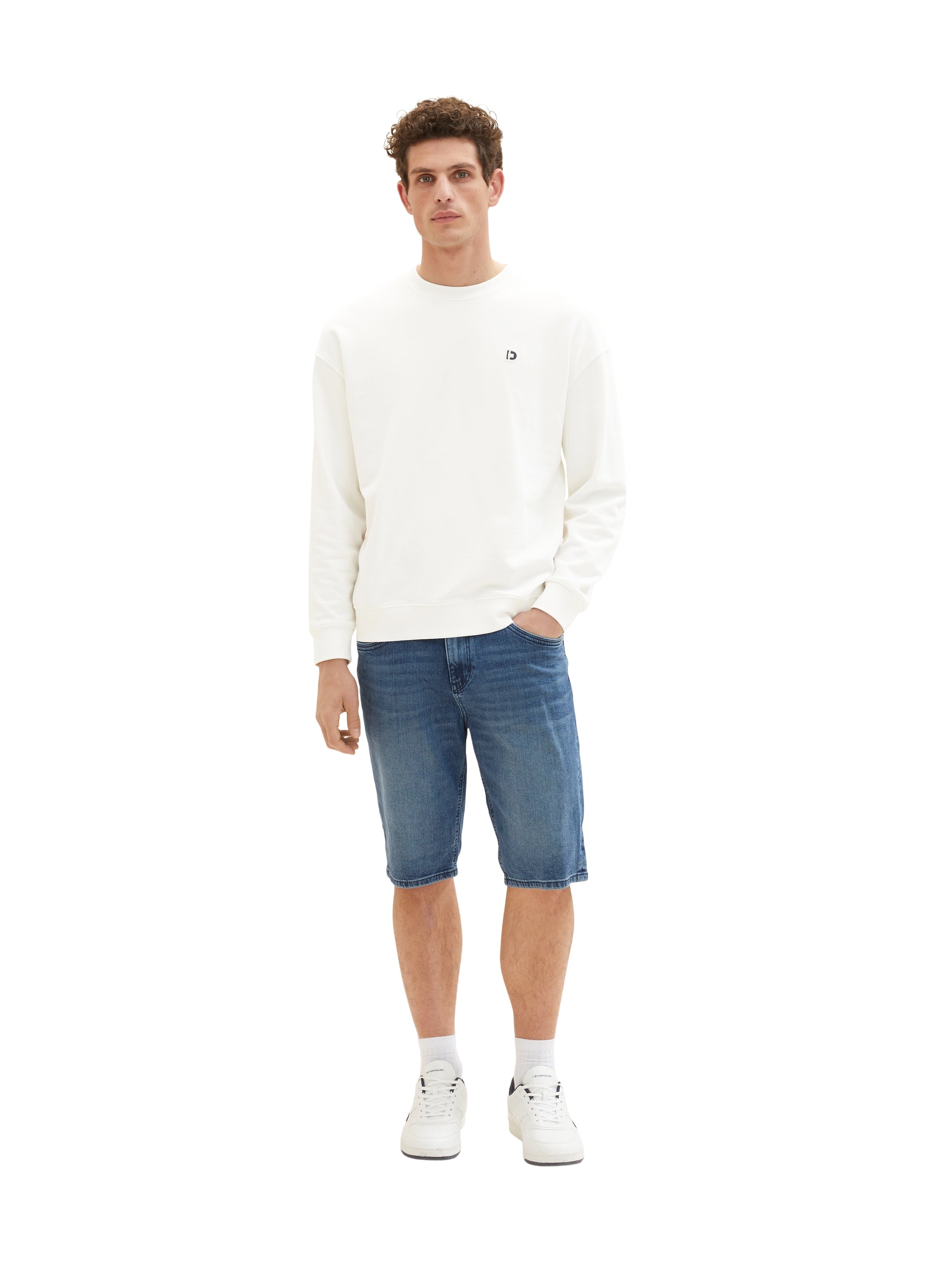 Mid Wash Denim Shorts - BEVAVA