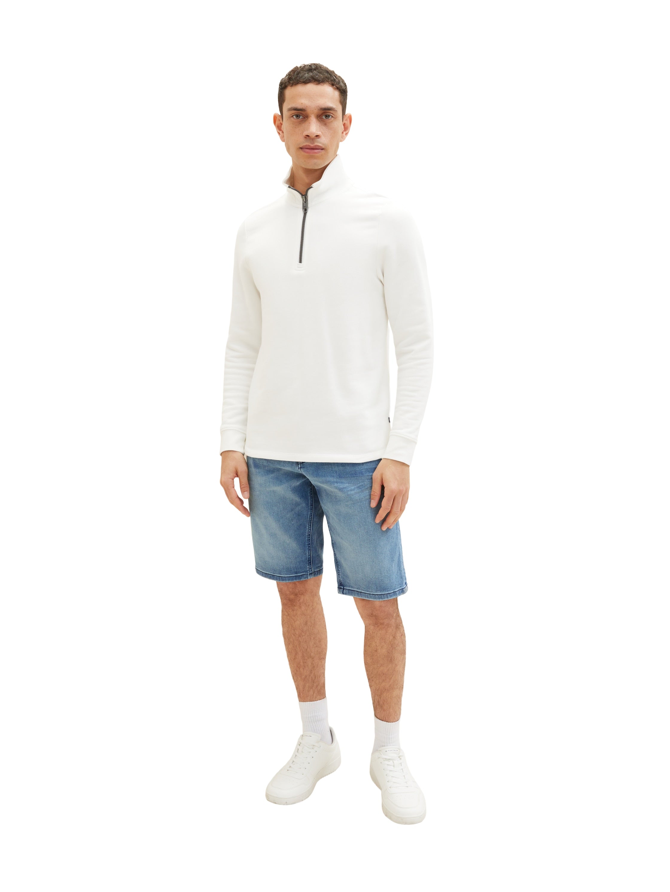 Mid Wash Denim Shorts - BEVAVA