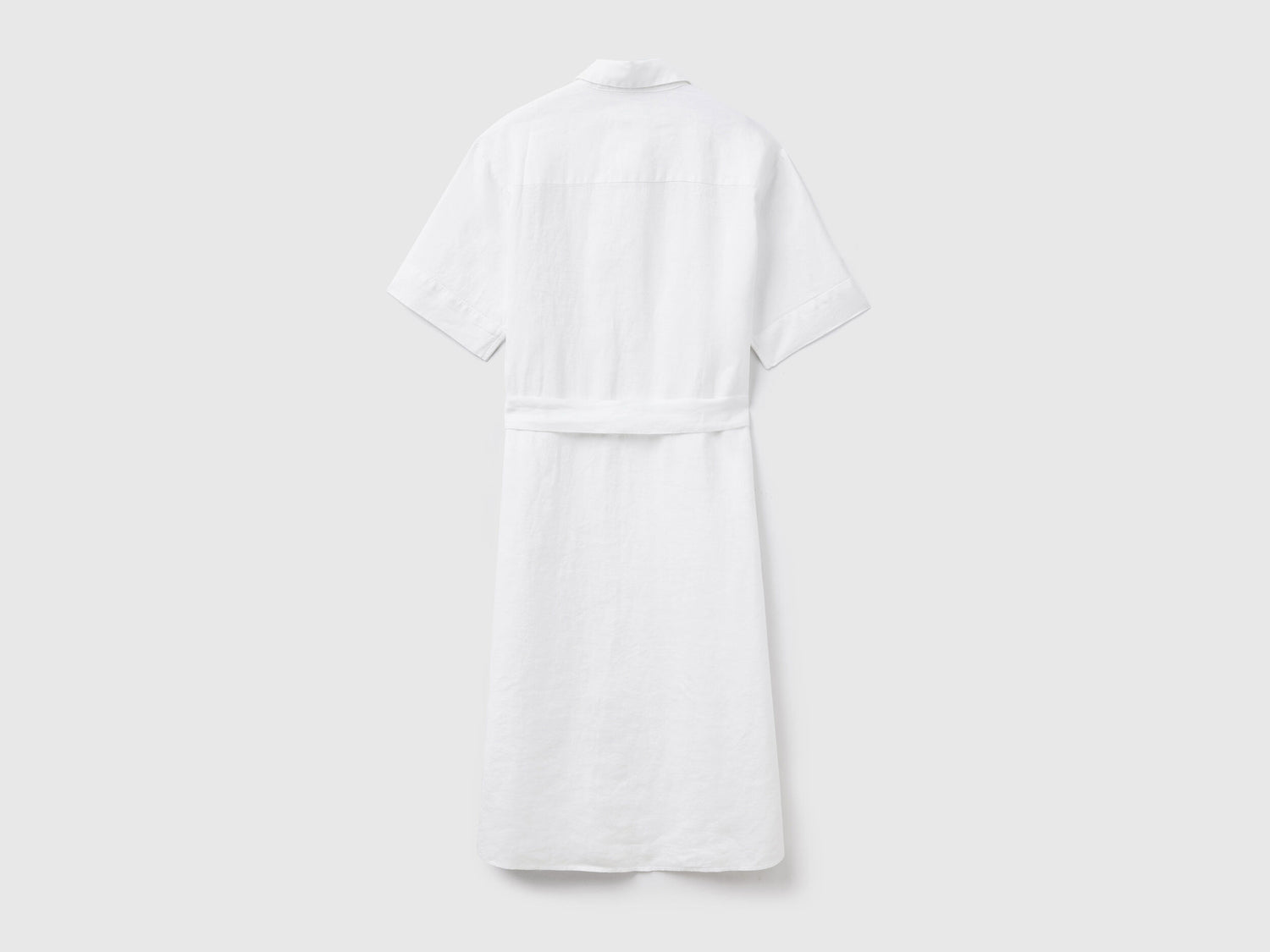 Midi Shirt Dress In Pure Linen