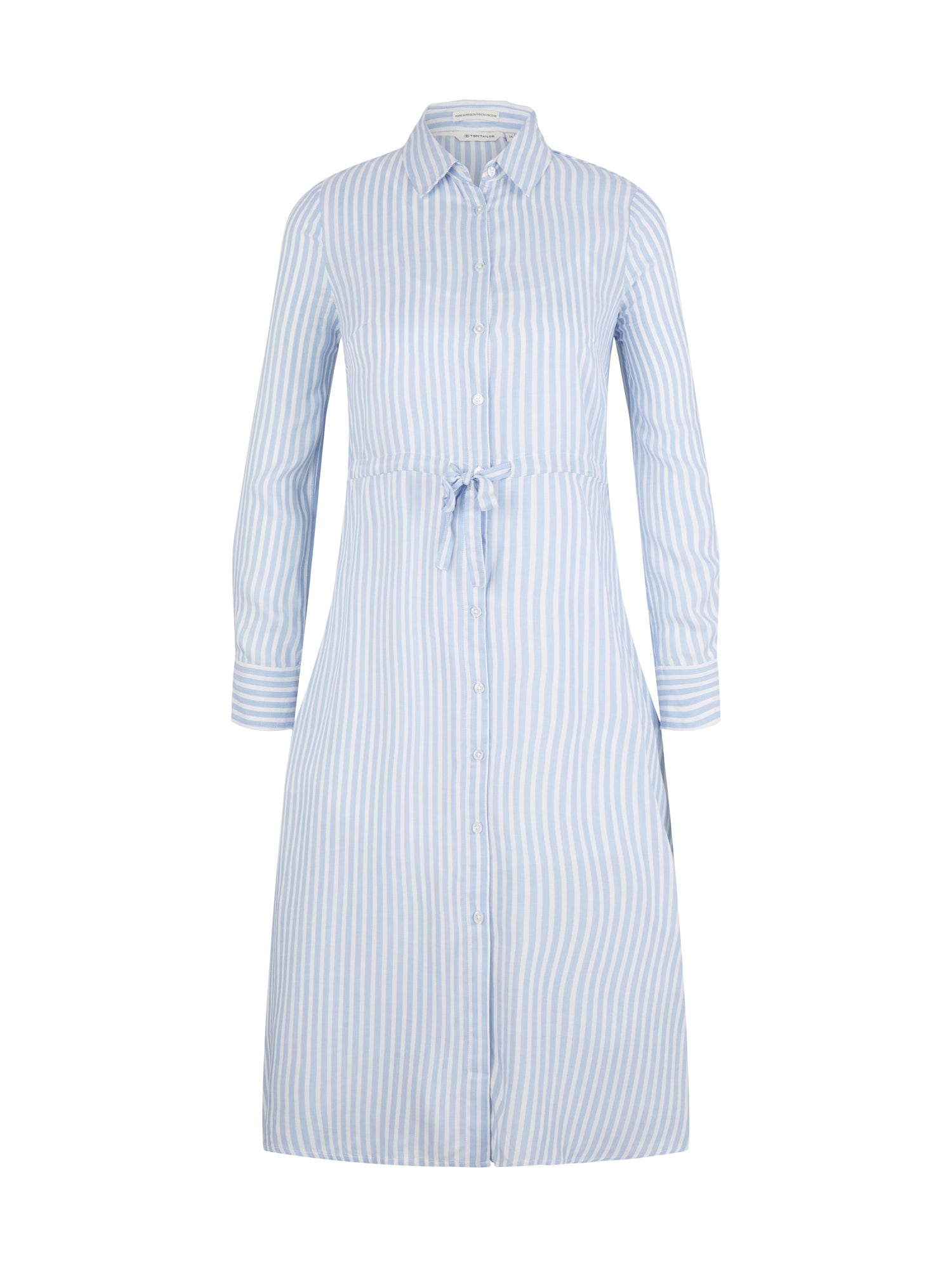 Multi-Color Long Sleeve Striped Shirt Dress