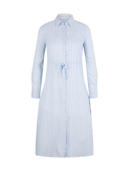 Multi-Color Long Sleeve Striped Shirt Dress
