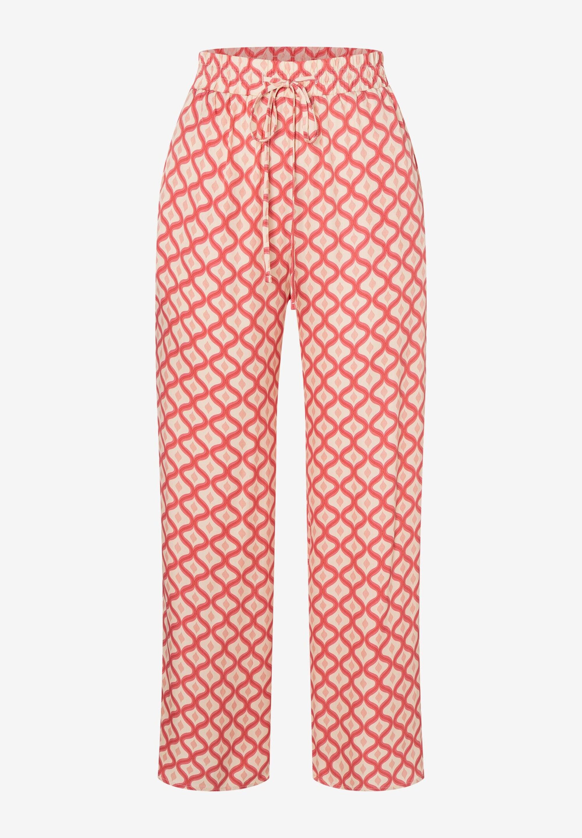 Multi-Color Trousers Graphic Waves Print