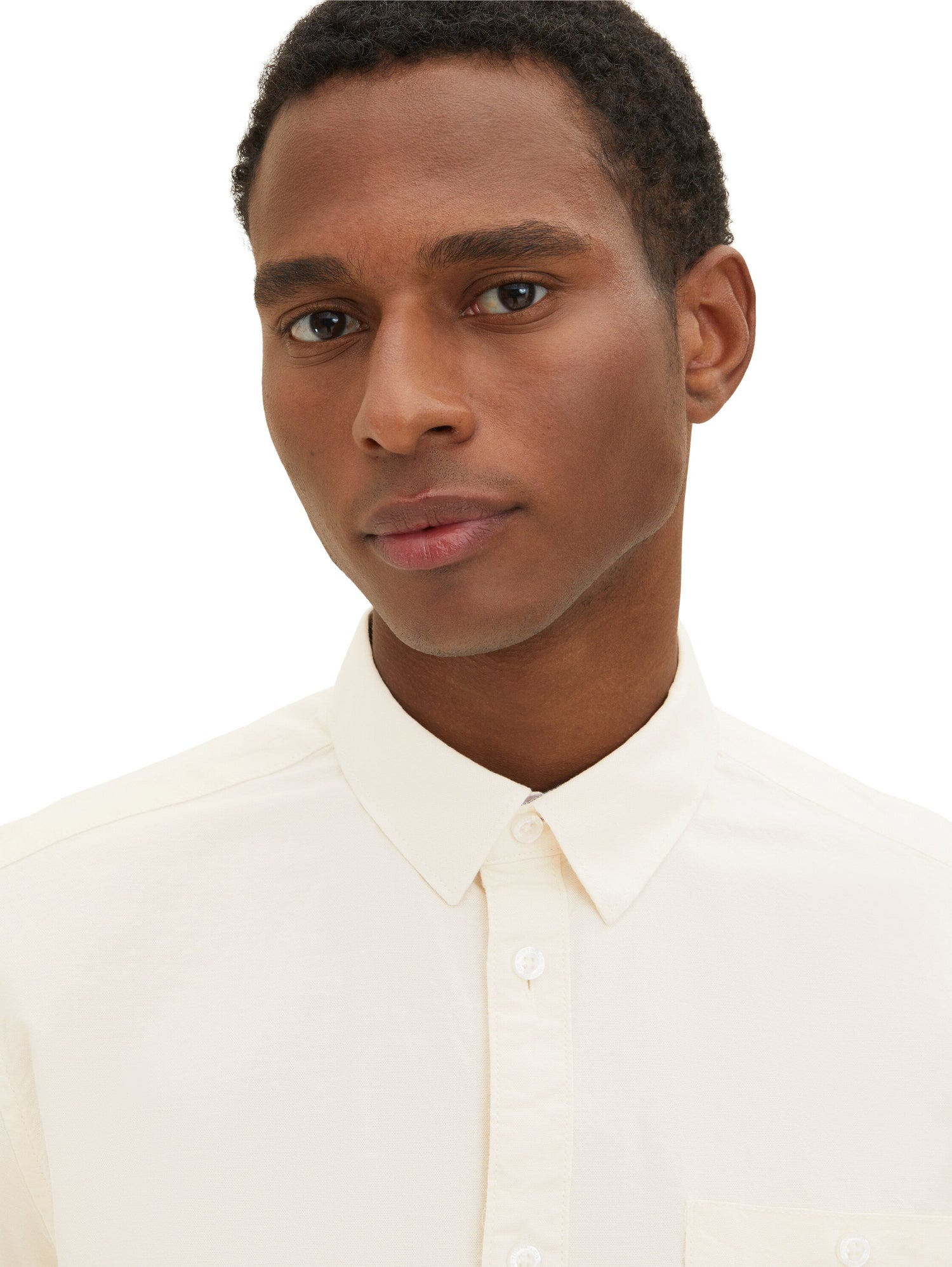 Off-White Short Sleeve Shirt Tom Tailor