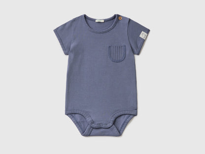 Onesie In Stretch Cotton With Pocket