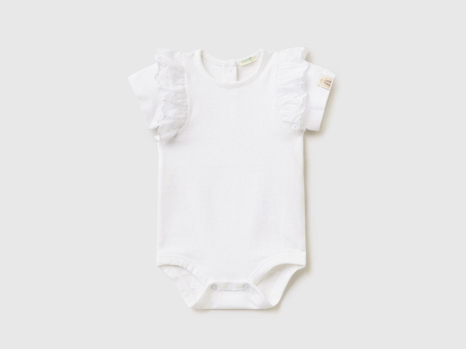 Onesie With Flap In Broderie Anglaise