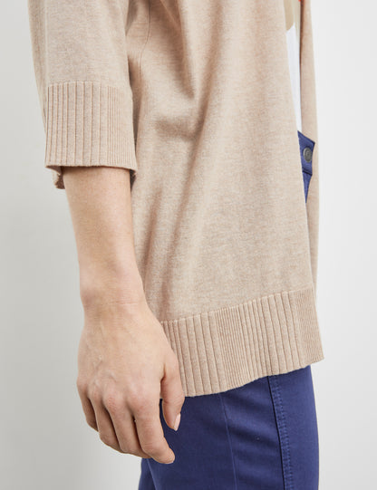 Open Cardigan In A Fine Knit