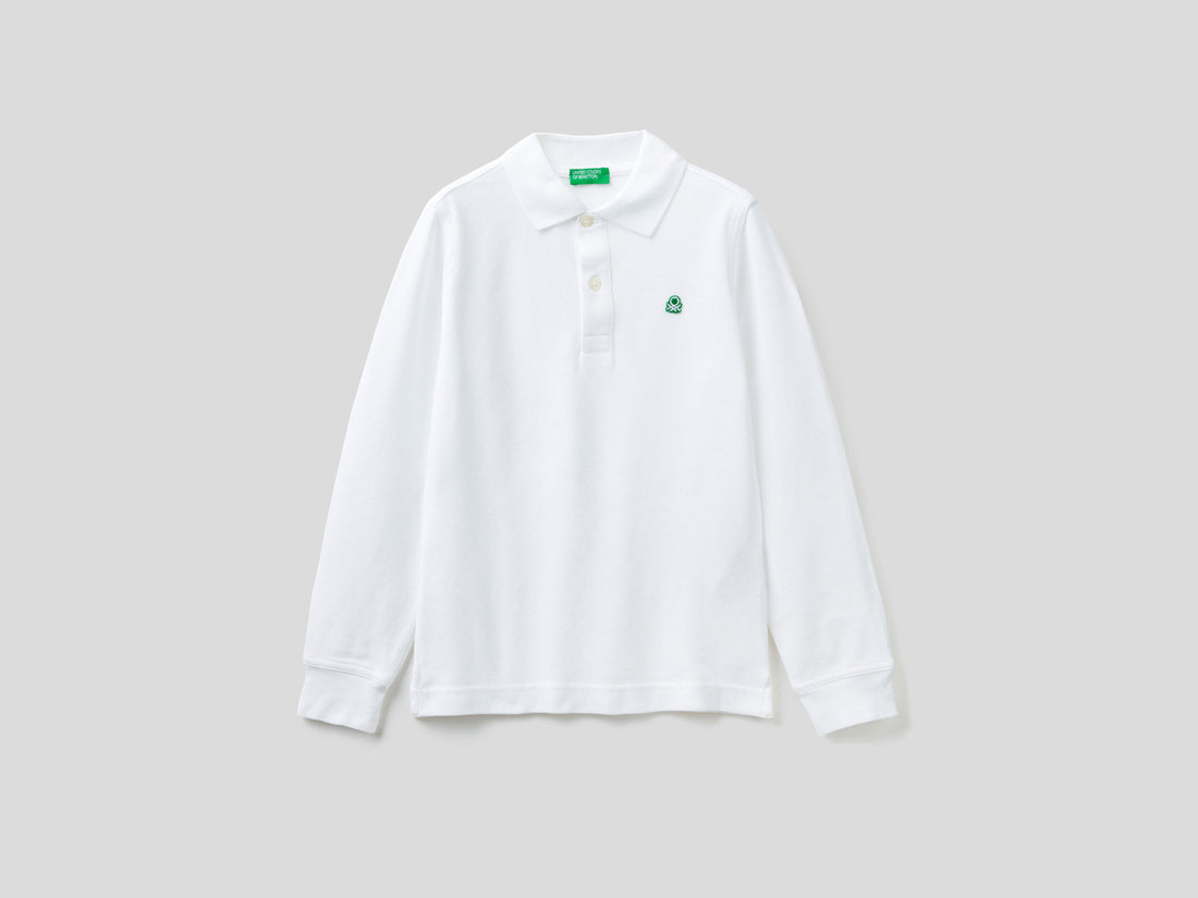100% Organic Cotton Long Sleeve Polo - 01